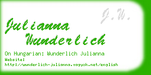 julianna wunderlich business card